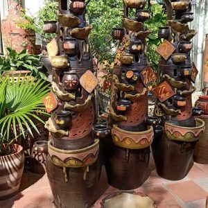 Thác nước phong thủy bầu cao 1.8m